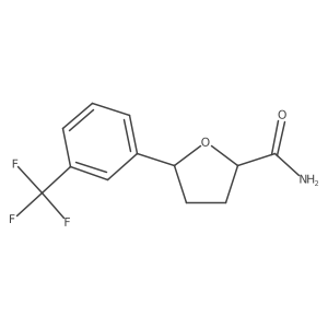 5-[3-(Trifluoromethyl)phenyl]oxolane-2-carboxamide结构式