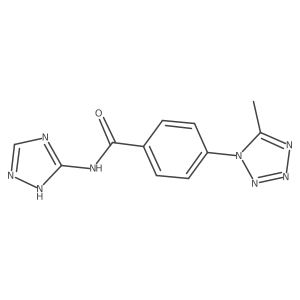 4-(5-methyl-1H-tetrazol-1-yl)-N-(4H-1,2,4-triazol-3-yl)benzamide结构式