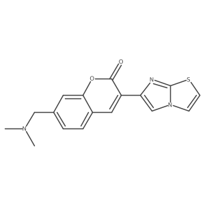 7-((Dimethylamino)methyl)-3-(imidazo[2,1-b]thiazol-6-yl)-2H-chromen-2-one Structure