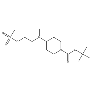 4-[(2-Methanesulfonyloxy-ethyl)-methyl-amino]-piperidine-1-carboxylic acid tert-butyl ester Structure