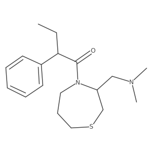 1-(3-((Dimethylamino)methyl)-1,4-thiazepan-4-yl)-2-phenylbutan-1-one结构式