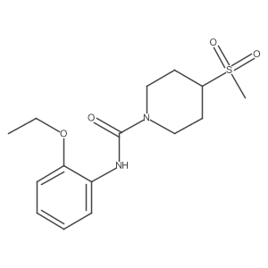 N-(2-ethoxyphenyl)-4-(methylsulfonyl)piperidine-1-carboxamide结构式