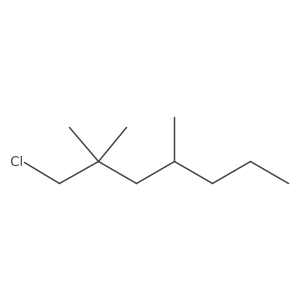 1-Chloro-2,2,4-trimethylheptane结构式