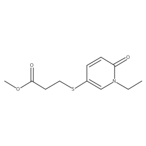 Methyl 3-(1-ethyl-1,6-dihydro-6-oxopyridin-3-ylthio)propanoate Structure