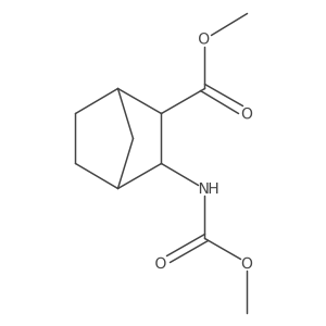 2-Norbornanecarbamic acid, 3-carboxy-, dimethyl ester, cis-exo- Structure