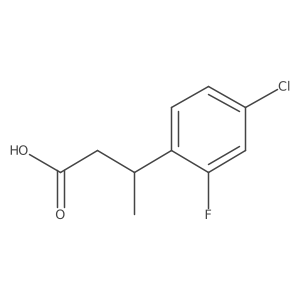 3-(4-Chloro-2-fluorophenyl)butanoic acid Structure