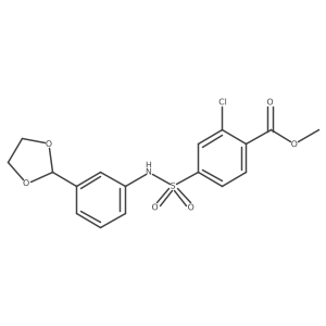 Methyl 2-chloro-4-[[3-(1,3-dioxolan-2-yl)phenyl]sulfamoyl]benzoate结构式