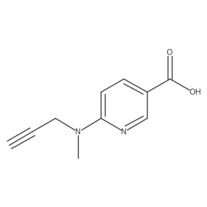 6-[Methyl(prop-2-yn-1-yl)amino]pyridine-3-carboxylic acid结构式
