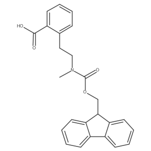 2-[2-[9H-Fluoren-9-ylmethoxycarbonyl(methyl)amino]ethyl]benzoic acid结构式