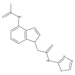 2-(4-acetamido-1H-indol-1-yl)-N-(1,3,4-thiadiazol-2-yl)acetamide Structure
