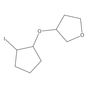3-[(2-Iodocyclopentyl)oxy]oxolane Structure
