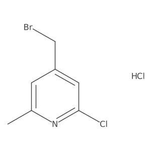 4-(Bromomethyl)-2-chloro-6-methylpyridine hydrochloride结构式