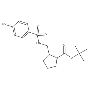 (S)-tert-butyl 2-((4-bromophenylsulfonamido)methyl)pyrrolidine-1-carboxylate Structure