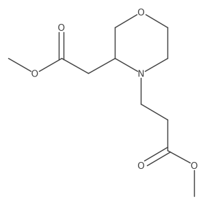 Methyl 3-[3-(2-methoxy-2-oxoethyl)morpholin-4-yl]propanoate Structure