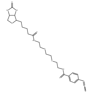 4-Azidobenzoylamino-PEG2-Biotin结构式
