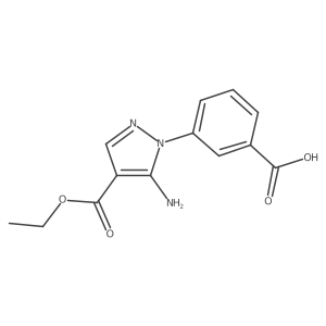 3-[5-Amino-4-(ethoxycarbonyl)-1H-pyrazol-1-YL]benzoic acid Structure
