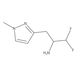 1,1-difluoro-3-(1-methyl-1H-pyrazol-3-yl)propan-2-amine Structure