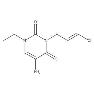 5-Amino-3-(3-chloroprop-2-en-1-yl)-1-ethyl-1,2,3,4-tetrahydropyrimidine-2,4-dione结构式