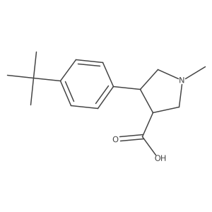 4-(4-Tert-butylphenyl)-1-methylpyrrolidine-3-carboxylic acid Structure