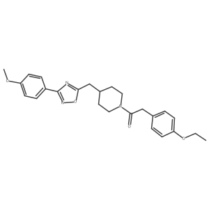 1-[(4-Ethoxyphenyl)acetyl]-4-{[3-(4-methoxyphenyl)-1,2,4-oxadiazol-5-yl]methyl}piperidine Structure