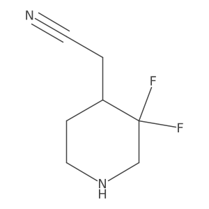 2-(3,3-Difluoropiperidin-4-yl)acetonitrile结构式