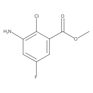 Methyl 3-amino-2-chloro-5-fluorobenzoate结构式