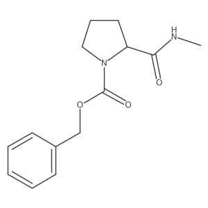 Benzyl 2-(methylcarbamoyl)pyrrolidine-1-carboxylate结构式