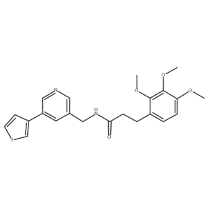 N-((5-(thiophen-3-yl)pyridin-3-yl)methyl)-3-(2,3,4-trimethoxyphenyl)propanamide Structure