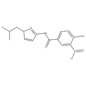 N-[1-(2,2-difluoroethyl)-1H-pyrazol-3-yl]-4-hydroxy-3-nitrobenzamide Structure