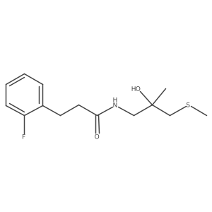 3-(2-fluorophenyl)-N-(2-hydroxy-2-methyl-3-(methylthio)propyl)propanamide Structure