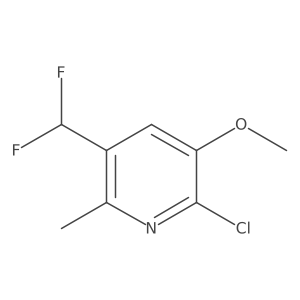 2-Chloro-5-(difluoromethyl)-3-methoxy-6-methylpyridine Structure