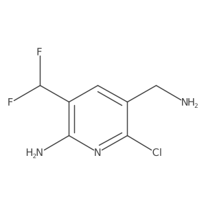 5-(Aminomethyl)-6-chloro-3-(difluoromethyl)pyridin-2-amine结构式