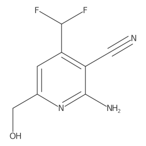 2-Amino-4-(difluoromethyl)-6-(hydroxymethyl)nicotinonitrile Structure