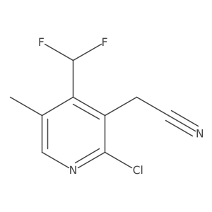 2-(2-Chloro-4-(difluoromethyl)-5-methylpyridin-3-yl)acetonitrile结构式