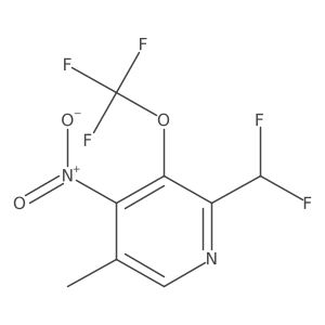 2-(Difluoromethyl)-5-methyl-4-nitro-3-(trifluoromethoxy)pyridine结构式