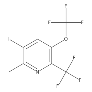 3-Iodo-2-methyl-5-(trifluoromethoxy)-6-(trifluoromethyl)pyridine Structure