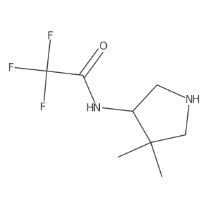 (R)-N-(4,4-dimethylpyrrolidin-3-yl)-2,2,2-trifluoroacetamide结构式
