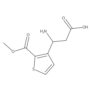 3-Amino-3-[2-(methoxycarbonyl)thiophen-3-yl]propanoic acid结构式
