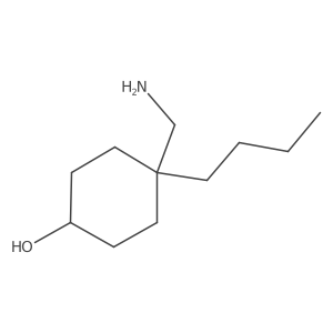 4-(Aminomethyl)-4-butylcyclohexan-1-ol结构式