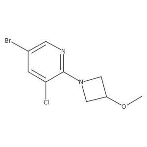 5-Bromo-3-chloro-2-(3-methoxyazetidin-1-yl)pyridine结构式