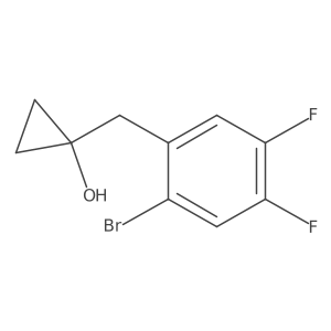 1-[(2-Bromo-4,5-difluorophenyl)methyl]cyclopropan-1-ol结构式