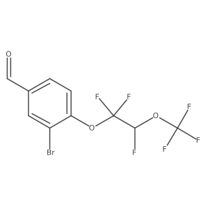 3-Bromo-4-[1,1,2-trifluoro-2-(trifluoromethoxy)ethoxy]benzaldehyde结构式