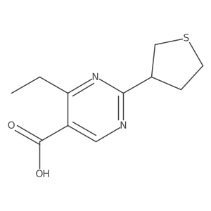4-Ethyl-2-(thiolan-3-yl)pyrimidine-5-carboxylic acid Structure