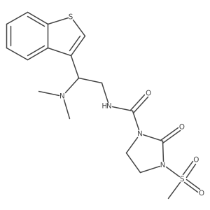 N-(2-(benzo[b]thiophen-3-yl)-2-(dimethylamino)ethyl)-3-(methylsulfonyl)-2-oxoimidazolidine-1-carboxamide Structure