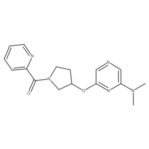 (3-((6-(Dimethylamino)pyrazin-2-yl)oxy)pyrrolidin-1-yl)(pyridin-2-yl)methanone Structure