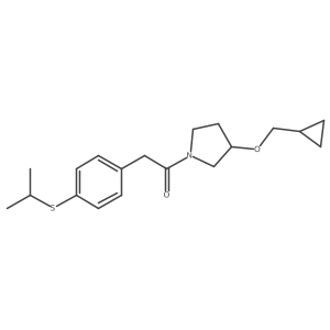 1-(3-(Cyclopropylmethoxy)pyrrolidin-1-yl)-2-(4-(isopropylthio)phenyl)ethanone Structure
