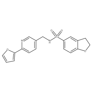 N-((6-(furan-2-yl)pyridin-3-yl)methyl)-2,3-dihydrobenzofuran-5-sulfonamide结构式