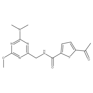 5-acetyl-N-((4-(dimethylamino)-6-methoxy-1,3,5-triazin-2-yl)methyl)thiophene-2-carboxamide Structure