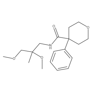 N-(2,3-dimethoxy-2-methylpropyl)-4-phenyltetrahydro-2H-pyran-4-carboxamide Structure