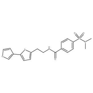 4-(N,N-dimethylsulfamoyl)-N-(2-(5-(furan-3-yl)thiophen-2-yl)ethyl)benzamide结构式